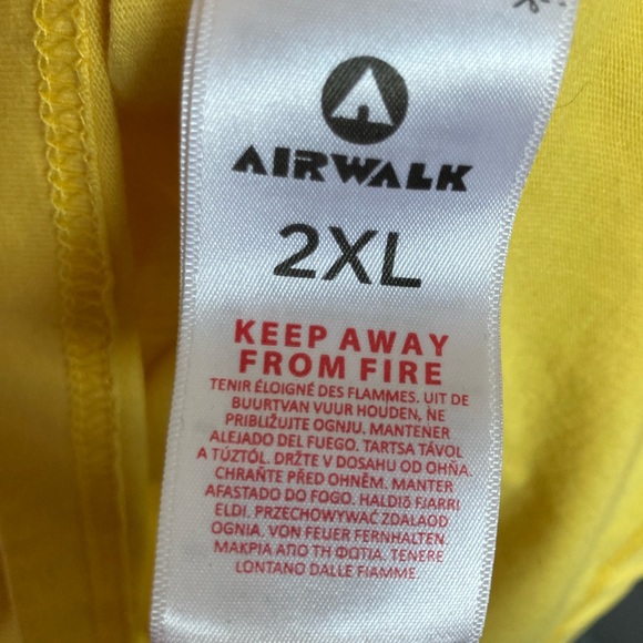 Airwalk spellout t shirt XXL yellow - Picture 4 of 5